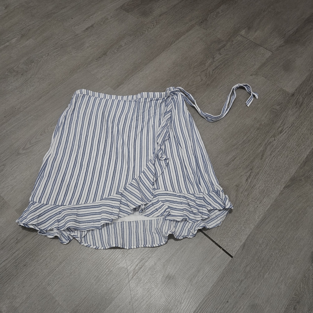 🌿J. CREW Blue and White Striped‎ Mini Skirt